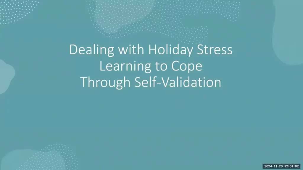 Dealing with Holiday Stress
