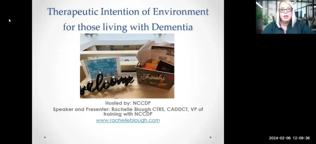 Therapeutic Intentions of Environments in Dementia Care