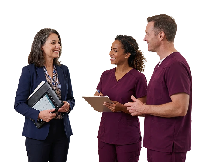 NCCDP administrator with nurses