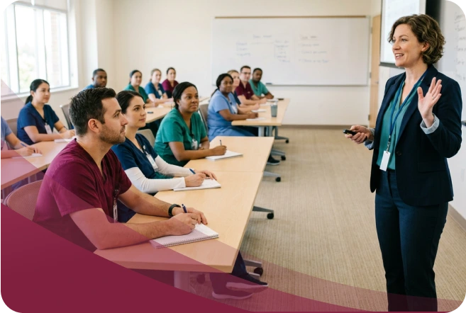 Medical persons on class